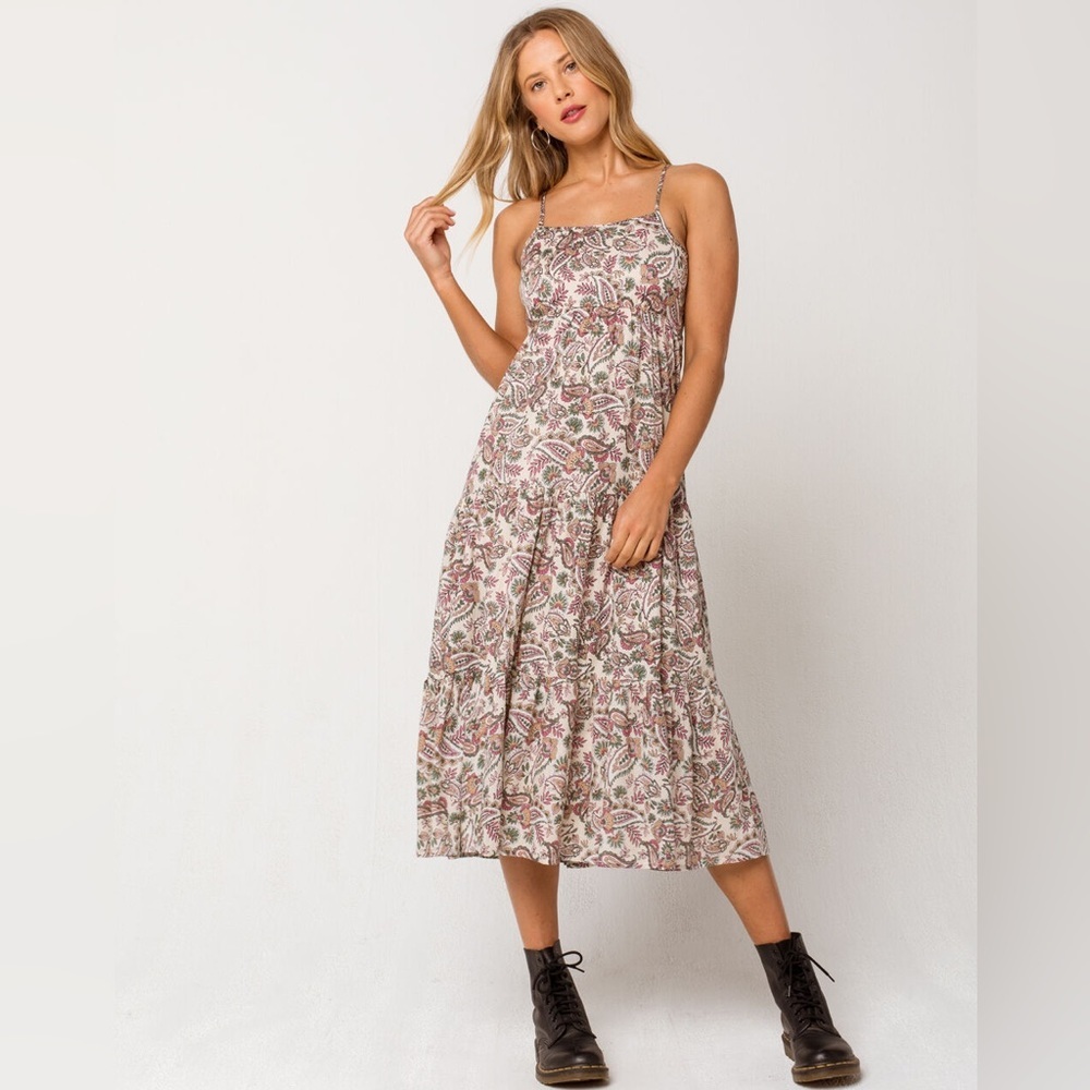 Patrons of peace paisley boho midi dress nwot - Picture 2 of 6
